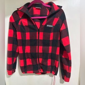 Women’s Small Columbia Plaid Zip Up